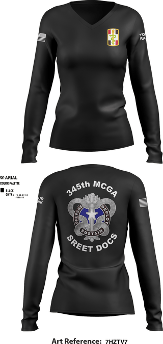 Women's Long Sleeve Vneck Shirt, , Army, Teamtime, Team time, sublimation, custom sports apparel, team uniforms, spirit wear, spiritwear, sports uniforms, custom shirts, team store, custom team store, fundraiser sports, apparel fundraiser