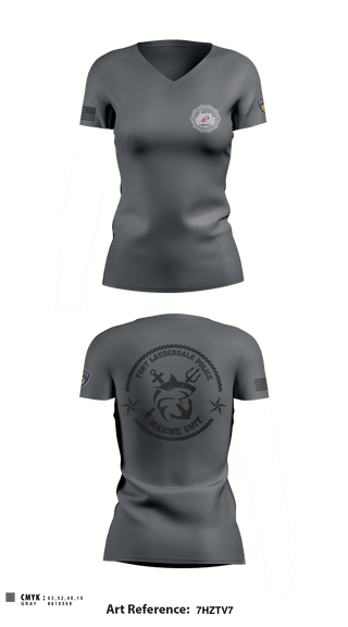 Women's Short Sleeve Vneck Shirt, Fort Lauderdale Police Department Marine Unit, Police, Teamtime, Team time, sublimation, custom sports apparel, team uniforms, spirit wear, spiritwear, sports uniforms, custom shirts, team store, custom team store, fundraiser sports, apparel fundraiser