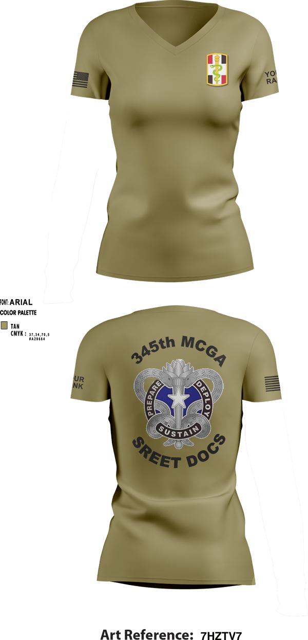 Women's Short Sleeve Vneck Shirt, , Army, Teamtime, Team time, sublimation, custom sports apparel, team uniforms, spirit wear, spiritwear, sports uniforms, custom shirts, team store, custom team store, fundraiser sports, apparel fundraiser