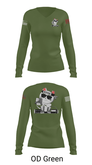 Women's Long Sleeve Vneck Shirt, , Air Force, Teamtime, Team time, sublimation, custom sports apparel, team uniforms, spirit wear, spiritwear, sports uniforms, custom shirts, team store, custom team store, fundraiser sports, apparel fundraiser