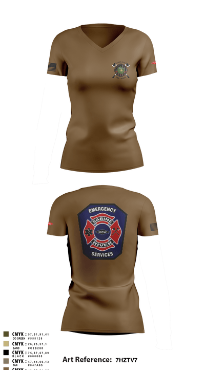 DOW 21954801 Women's Short Sleeve V-neck Shirt - 2