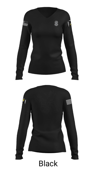 Women's Long Sleeve Vneck Shirt, , Police, Teamtime, Team time, sublimation, custom sports apparel, team uniforms, spirit wear, spiritwear, sports uniforms, custom shirts, team store, custom team store, fundraiser sports, apparel fundraiser