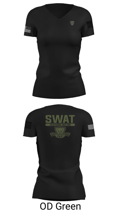 CHEEKTOWAGA SWAT 31207294 Women's Short Sleeve V-neck Shirt - 22