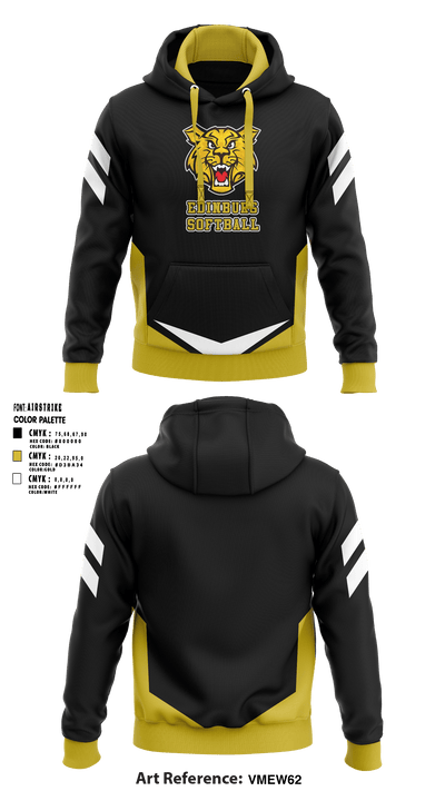 Edinburg Junior High School Softball 9337728 Hoodie - 1