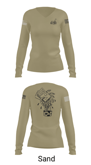 Women's Long Sleeve Vneck Shirt, , National Guard, Teamtime, Team time, sublimation, custom sports apparel, team uniforms, spirit wear, spiritwear, sports uniforms, custom shirts, team store, custom team store, fundraiser sports, apparel fundraiser