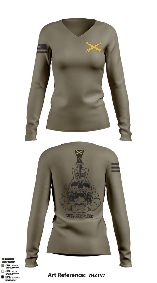 Women's Long Sleeve Vneck Shirt, , Army, Teamtime, Team time, sublimation, custom sports apparel, team uniforms, spirit wear, spiritwear, sports uniforms, custom shirts, team store, custom team store, fundraiser sports, apparel fundraiser