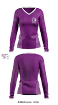 Marion County High School Basketball 9828964 Women's Long Sleeve V-neck Shirt - 1
