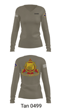 WVARNG Surface Maintenance Management Office 36945793 Women's Long Sleeve V-neck Shirt - 40