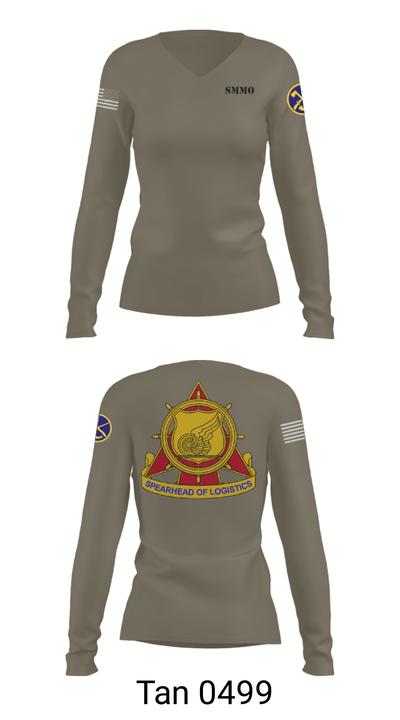 WVARNG Surface Maintenance Management Office 36945793 Women's Long Sleeve V-neck Shirt - 40