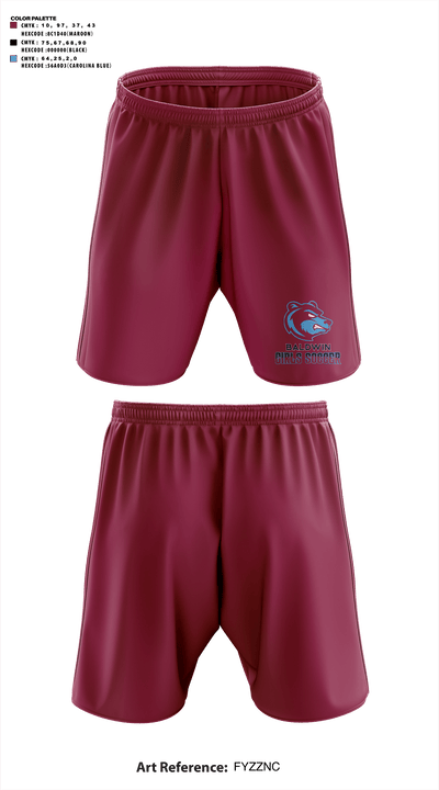 Baldwin High School 30634360 Athletic Shorts With Pockets - 6
