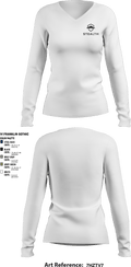Stealth customs 84323734 Women's Long Sleeve V-neck Shirt - 6