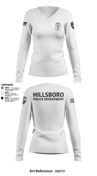 Women's Long Sleeve Vneck Shirt, , Police, Teamtime, Team time, sublimation, custom sports apparel, team uniforms, spirit wear, spiritwear, sports uniforms, custom shirts, team store, custom team store, fundraiser sports, apparel fundraiser