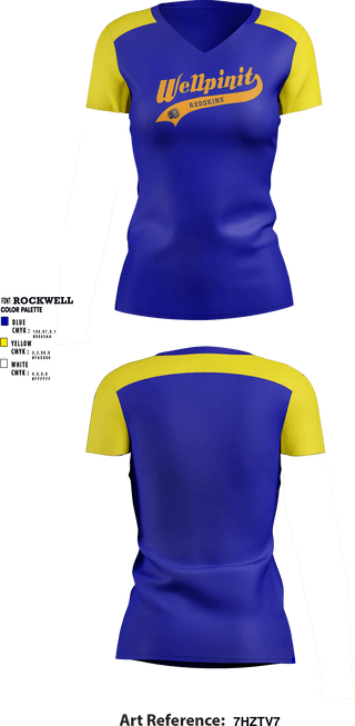 Women's Short Sleeve Vneck Shirt, Wellpinit High School, Spirit Store, Teamtime, Team time, sublimation, custom sports apparel, team uniforms, spirit wear, spiritwear, sports uniforms, custom shirts, team store, custom team store, fundraiser sports, apparel fundraiser