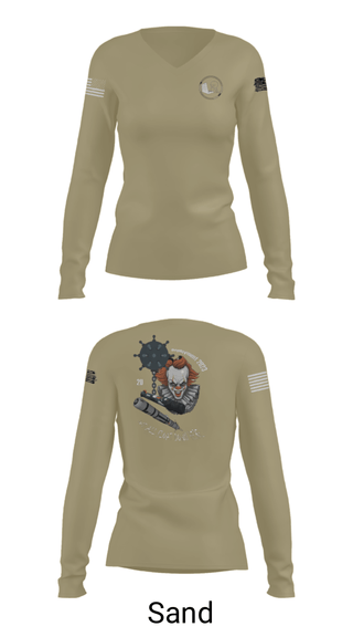 Women's Long Sleeve Vneck Shirt, , Navy, Teamtime, Team time, sublimation, custom sports apparel, team uniforms, spirit wear, spiritwear, sports uniforms, custom shirts, team store, custom team store, fundraiser sports, apparel fundraiser