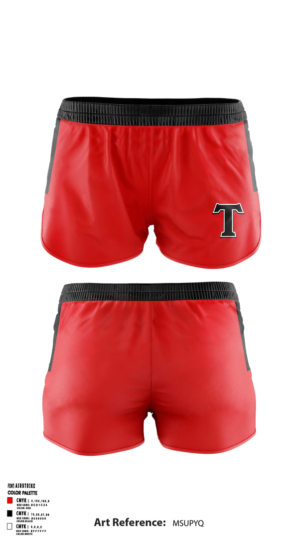 Women's Shorts, Turner Middle School, Spirit Store, Teamtime, Team time, sublimation, custom sports apparel, team uniforms, spirit wear, spiritwear, sports uniforms, custom shirts, team store, custom team store, fundraiser sports, apparel fundraiser