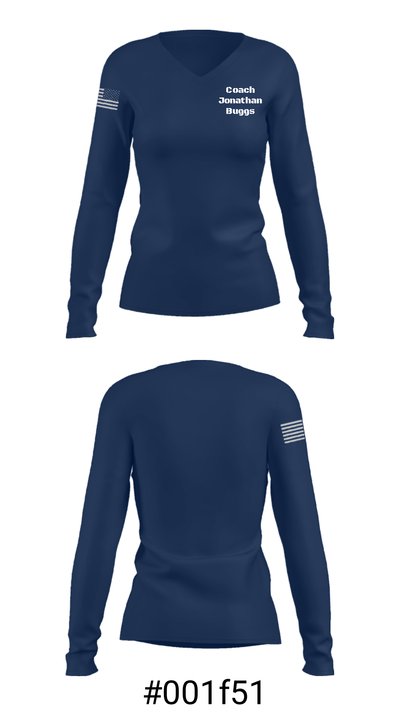 Coach Jonathan Buggs 18691766 Women's Long Sleeve V-neck Shirt - 20