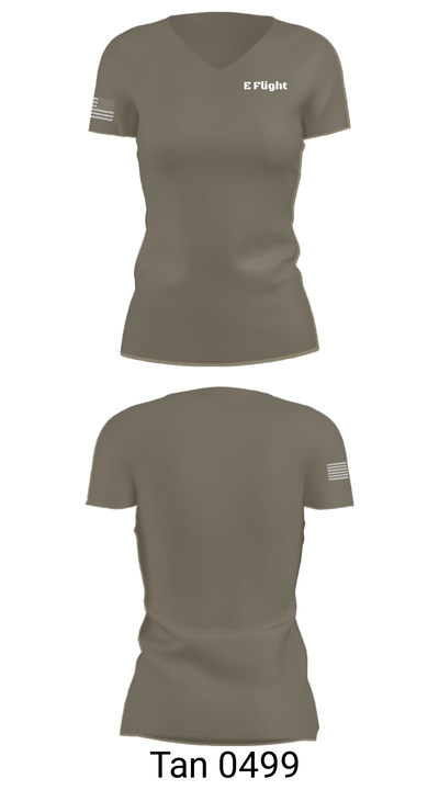 E Flight 75066901 Women's Short Sleeve V-neck Shirt - 23