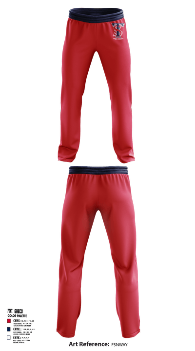 Terry Sanford High School Cross Country 57876739 Sweatpants - 1