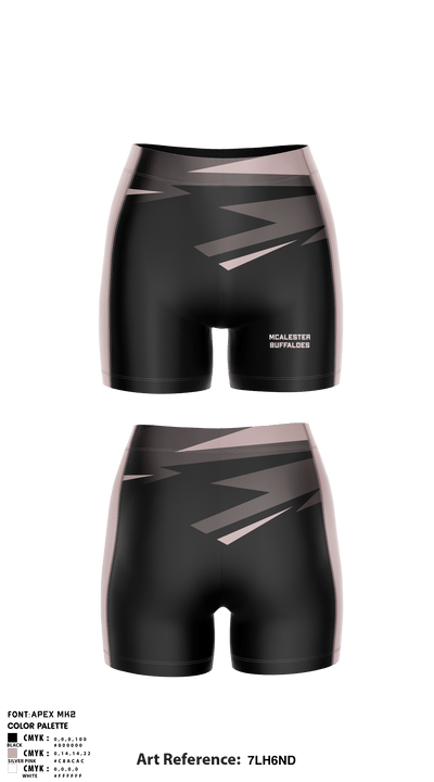 McAlester Buffaloes 97299256 Women's Compression Shorts - 1