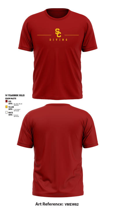 University Of Southern California Diving 38780209 Short Sleeve Performance Shirt - 12