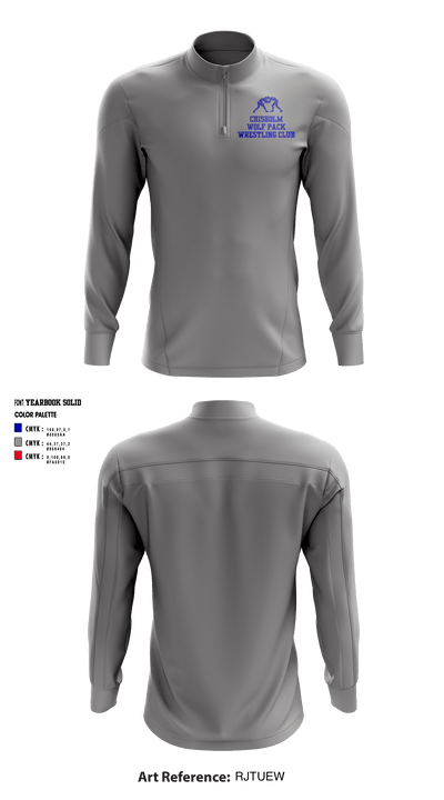 Chisholm Wolf Pack Wrestling Club 49556902 Quarter Zip Jacket - 3