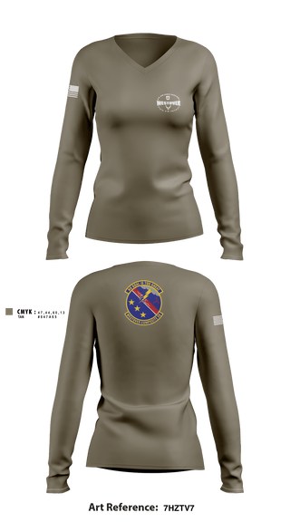 Women's Long Sleeve Vneck Shirt, , Air Force, Teamtime, Team time, sublimation, custom sports apparel, team uniforms, spirit wear, spiritwear, sports uniforms, custom shirts, team store, custom team store, fundraiser sports, apparel fundraiser