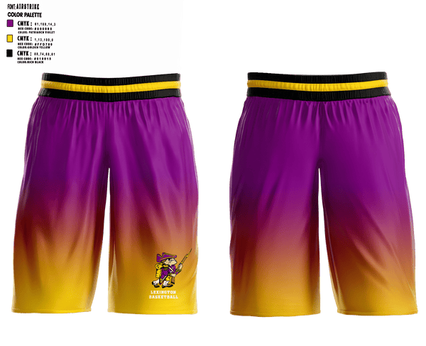 Mens Basketball Shorts, Lexington High School Basketball, Men's Basketball, Teamtime, Team time, sublimation, custom sports apparel, team uniforms, spirit wear, spiritwear, sports uniforms, custom shirts, team store, custom team store, fundraiser sports, apparel fundraiser