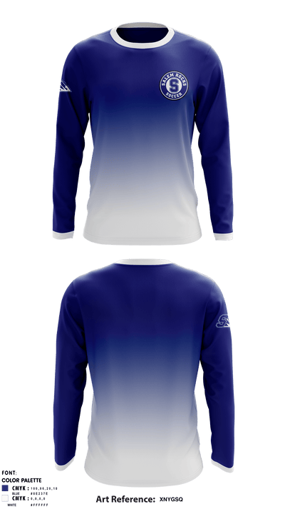 Salem High School Soccer 85032172 Long Sleeve Performance Shirt - 1