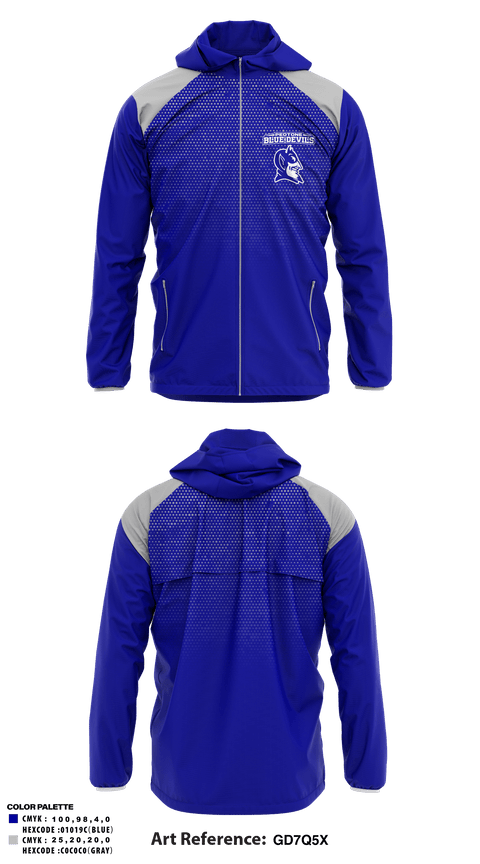 Windbreaker, Peotone Blue Devils, Wrestling, Teamtime, Team time, sublimation, custom sports apparel, team uniforms, spirit wear, spiritwear, sports uniforms, custom shirts, team store, custom team store, fundraiser sports, apparel fundraiser