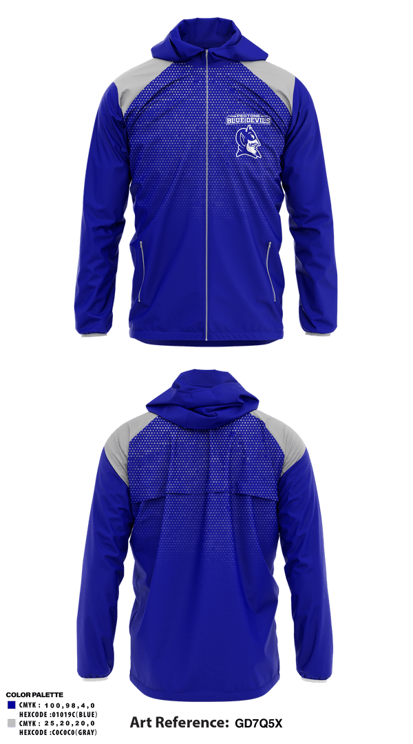 Windbreaker, Peotone Blue Devils, Wrestling, Teamtime, Team time, sublimation, custom sports apparel, team uniforms, spirit wear, spiritwear, sports uniforms, custom shirts, team store, custom team store, fundraiser sports, apparel fundraiser