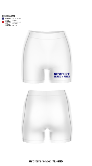 Women's Compression Shorts, Newport High School Track & Field, Track & Field, Teamtime, Team time, sublimation, custom sports apparel, team uniforms, spirit wear, spiritwear, sports uniforms, custom shirts, team store, custom team store, fundraiser sports, apparel fundraiser