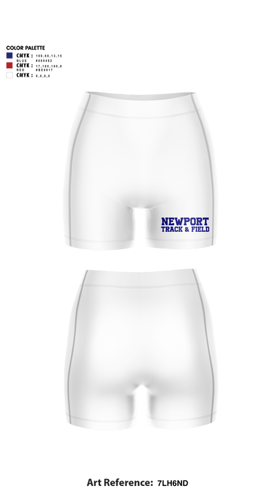 Newport High School Track & Field 49757231 Women's Compression Shorts - 3