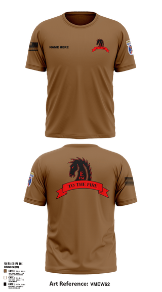 Short Sleeve Performance Shirt, Echo FSC Stampede 7th Eng, Army, Teamtime, Team time, sublimation, custom sports apparel, team uniforms, spirit wear, spiritwear, sports uniforms, custom shirts, team store, custom team store, fundraiser sports, apparel fundraiser