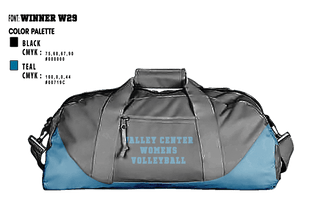 Duffle Bag, Valley Center High School, Women's Volleyball, Teamtime, Team time, sublimation, custom sports apparel, team uniforms, spirit wear, spiritwear, sports uniforms, custom shirts, team store, custom team store, fundraiser sports, apparel fundraiser