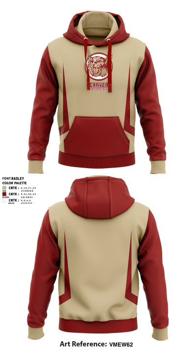 Carver Middle School Basketball 97462444 Hoodie - 1