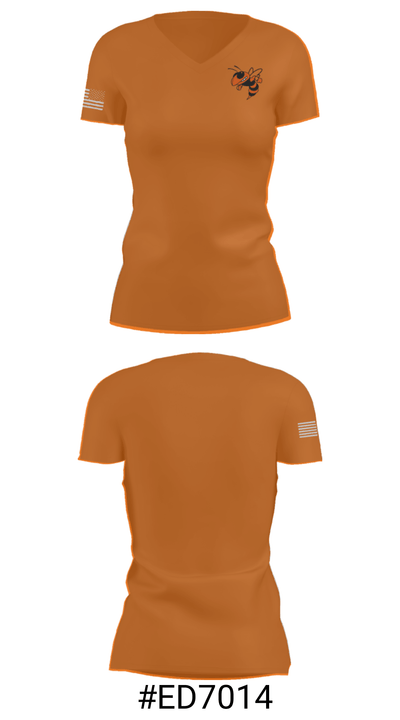 Coalfield High School Basketball 566020 Women's Short Sleeve V-neck Shirt - 21