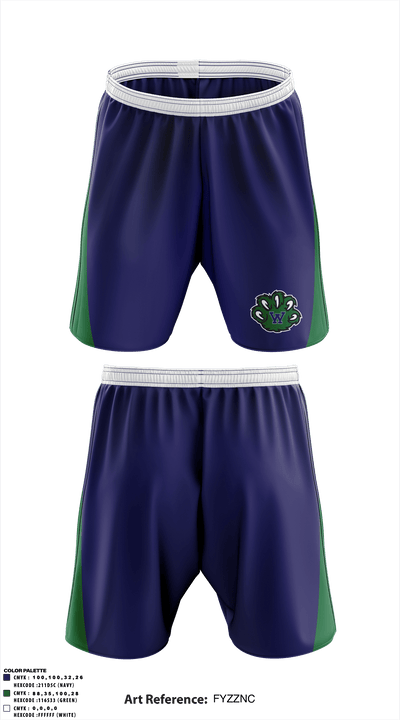 Woodgrove High School Cheer 34259448 Athletic Shorts With Pockets - 1