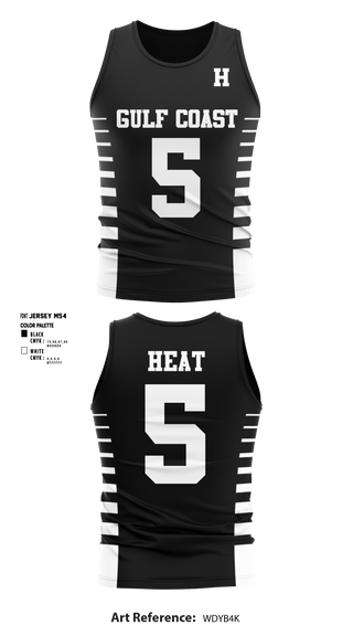 Gulf Coast Heat Girls Basketball 88129588 Womens Reversible Basketball Jersey (white/black) - 1