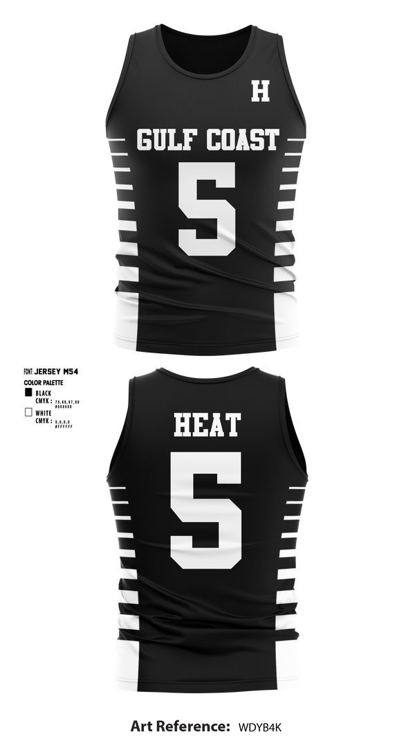 Gulf Coast Heat Girls Basketball 88129588 Womens Reversible Basketball Jersey (white/black) - 1