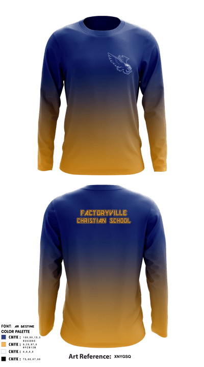 Factoryville Christian School 38098854 Long Sleeve Performance Shirt - 5