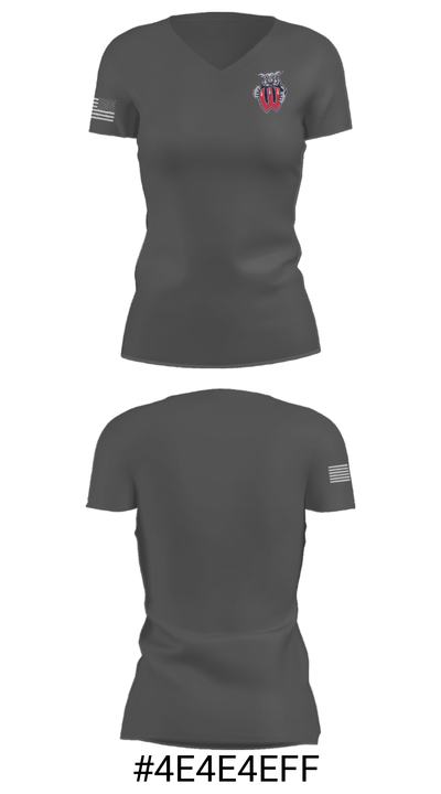 Westview High School Golf 7129792 Women's Short Sleeve V-neck Shirt - 16