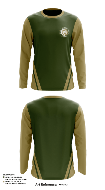 Faith Christian School Track 8170365 Long Sleeve Performance Shirt - 1