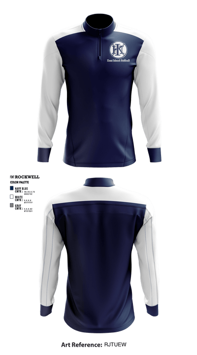 Kent Island Youth Softball 28747832 Quarter Zip Jacket - 8