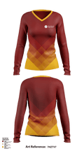 West Phoenix High School 87034045 Women's Long Sleeve V-neck Shirt - 1