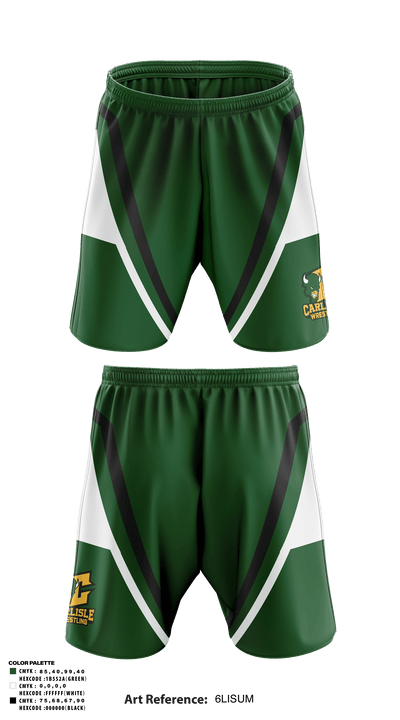 Carlisle High School Wrestling 5191050 Fight Shorts - 2