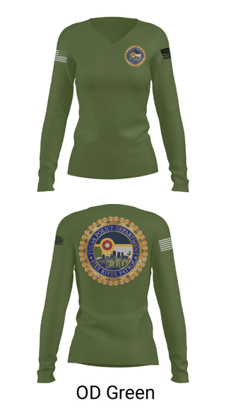 Women's Long Sleeve Vneck Shirt, , Police, Teamtime, Team time, sublimation, custom sports apparel, team uniforms, spirit wear, spiritwear, sports uniforms, custom shirts, team store, custom team store, fundraiser sports, apparel fundraiser