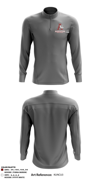 Quarter Zip Jacket, Anniston High School, Spirit Store, Teamtime, Team time, sublimation, custom sports apparel, team uniforms, spirit wear, spiritwear, sports uniforms, custom shirts, team store, custom team store, fundraiser sports, apparel fundraiser