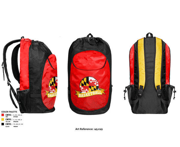 Gear Bag, Mid Maryland Boys Basketball, Men's Basketball, Teamtime, Team time, sublimation, custom sports apparel, team uniforms, spirit wear, spiritwear, sports uniforms, custom shirts, team store, custom team store, fundraiser sports, apparel fundraiser