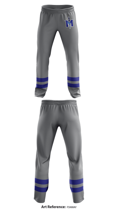 iMater Knights 12068030 Sweatpants (Windbreaker Material with Zipper Bottom) - 2