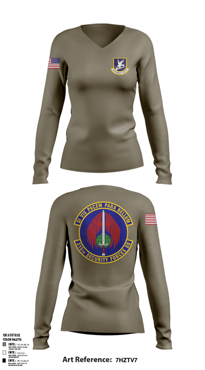 315 SFS CHS 73678027 Women's Long Sleeve V-neck Shirt - 5